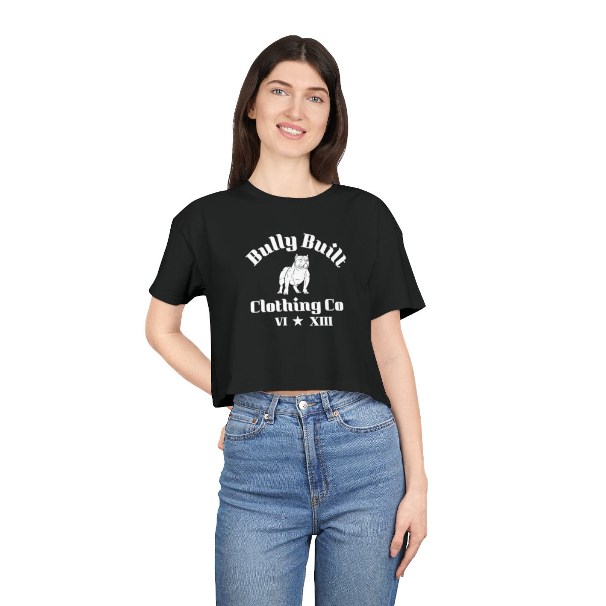 WOMENS BULLY BUILT "FEARLESS" CROP TEE